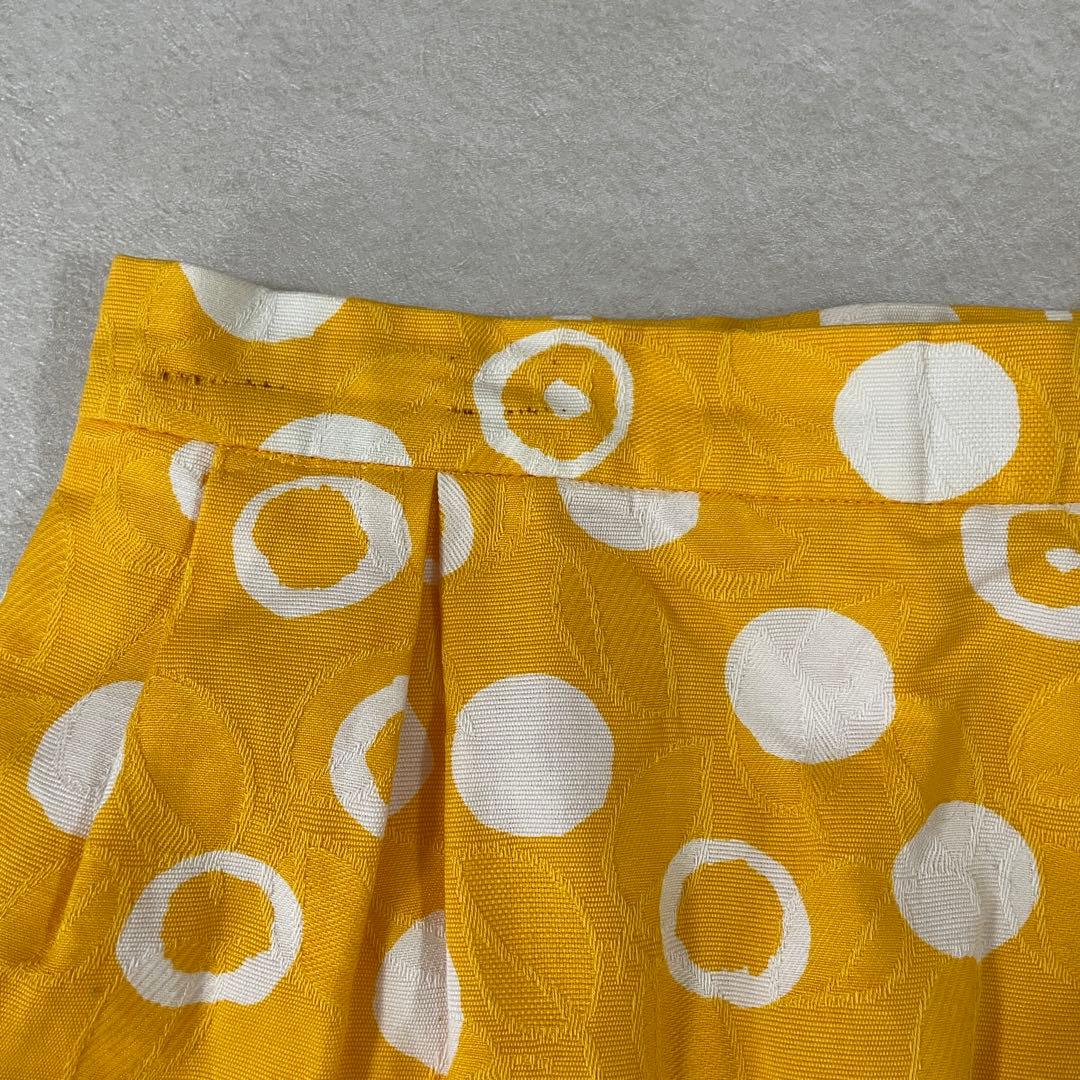 【希少】YVES SAINT LAURENT 膝丈スカート サイズL ドット柄