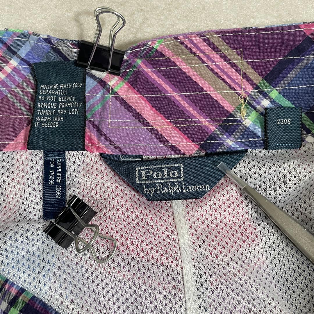 90s POLO RALPH LAUREN スイムショーツ サイズ34ピンク系