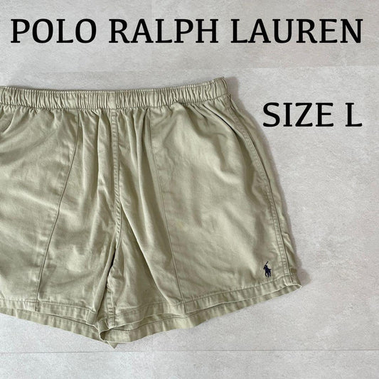 90s POLO RALPH LAUREN ハーフパンツ サイズL ベージュ