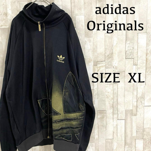 古着 adidas Originals トラックジャケット デカトレフォイルロゴ