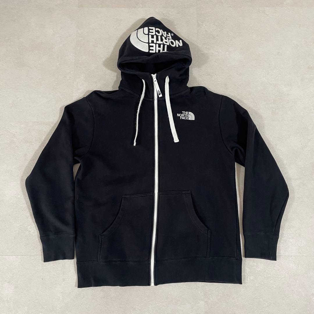【美品】THE NORTH FACE ジップアップパーカー ビックロゴ L