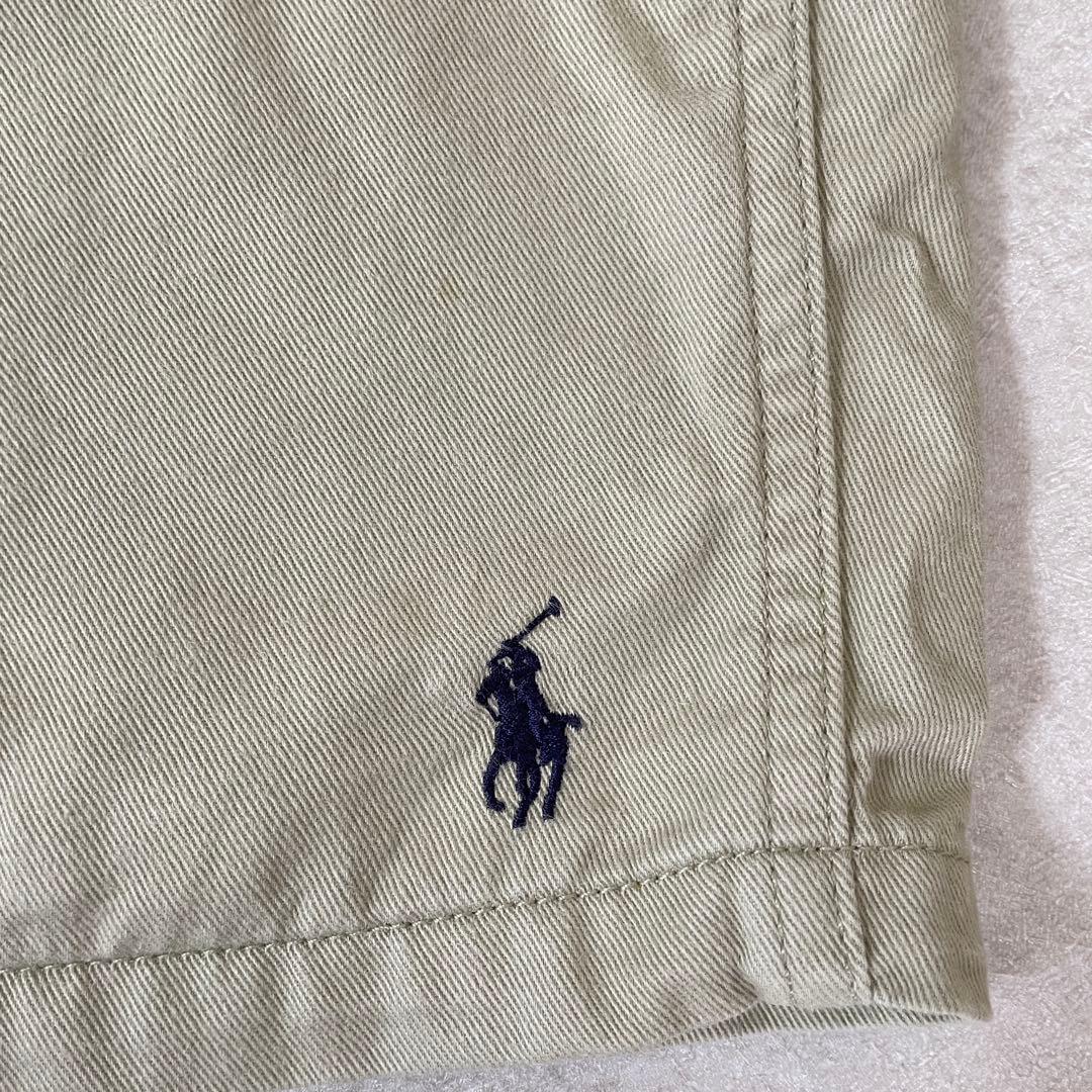 90s POLO RALPH LAUREN ハーフパンツ サイズL ベージュ