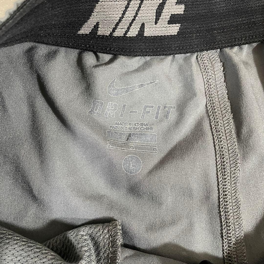 【美品】NIKE ハーフパンツ ロゴプリント サイズL グレー