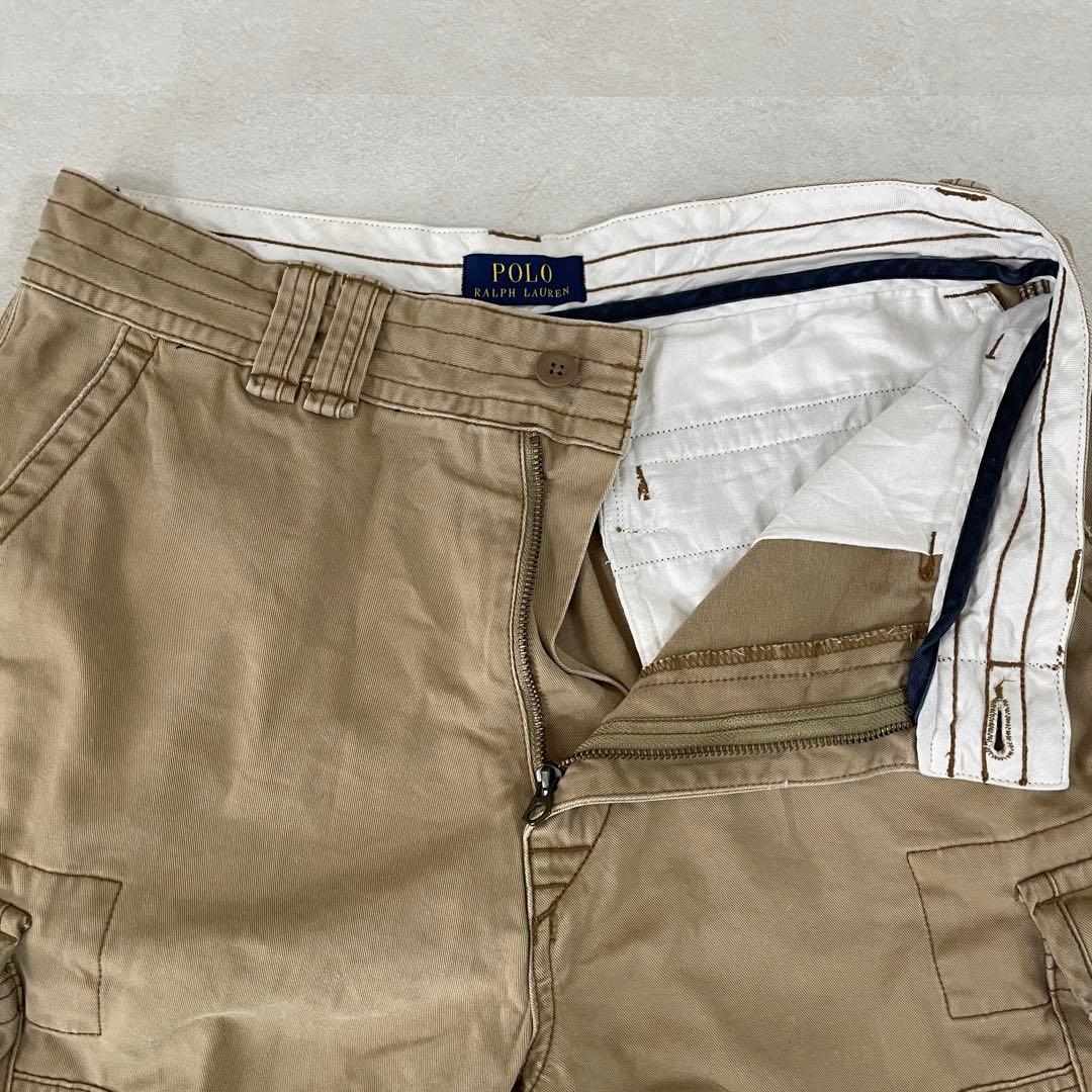 古着 POLO RALPH LAUREN ハーフパンツ サイズ32 ブラウン