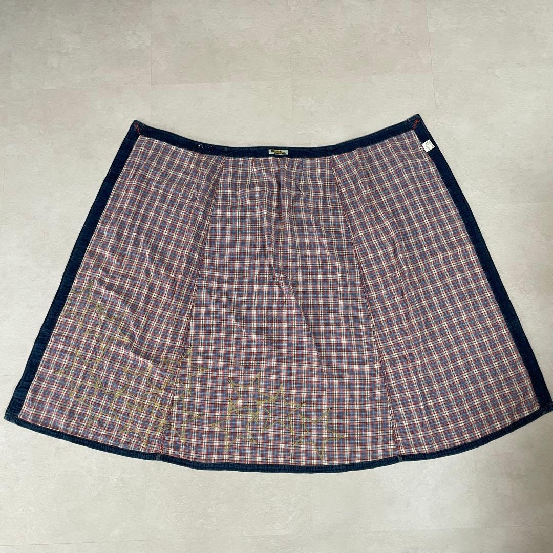 古着 HYSTERIC GLAMOUR デニム ロングスカート スターパッチ