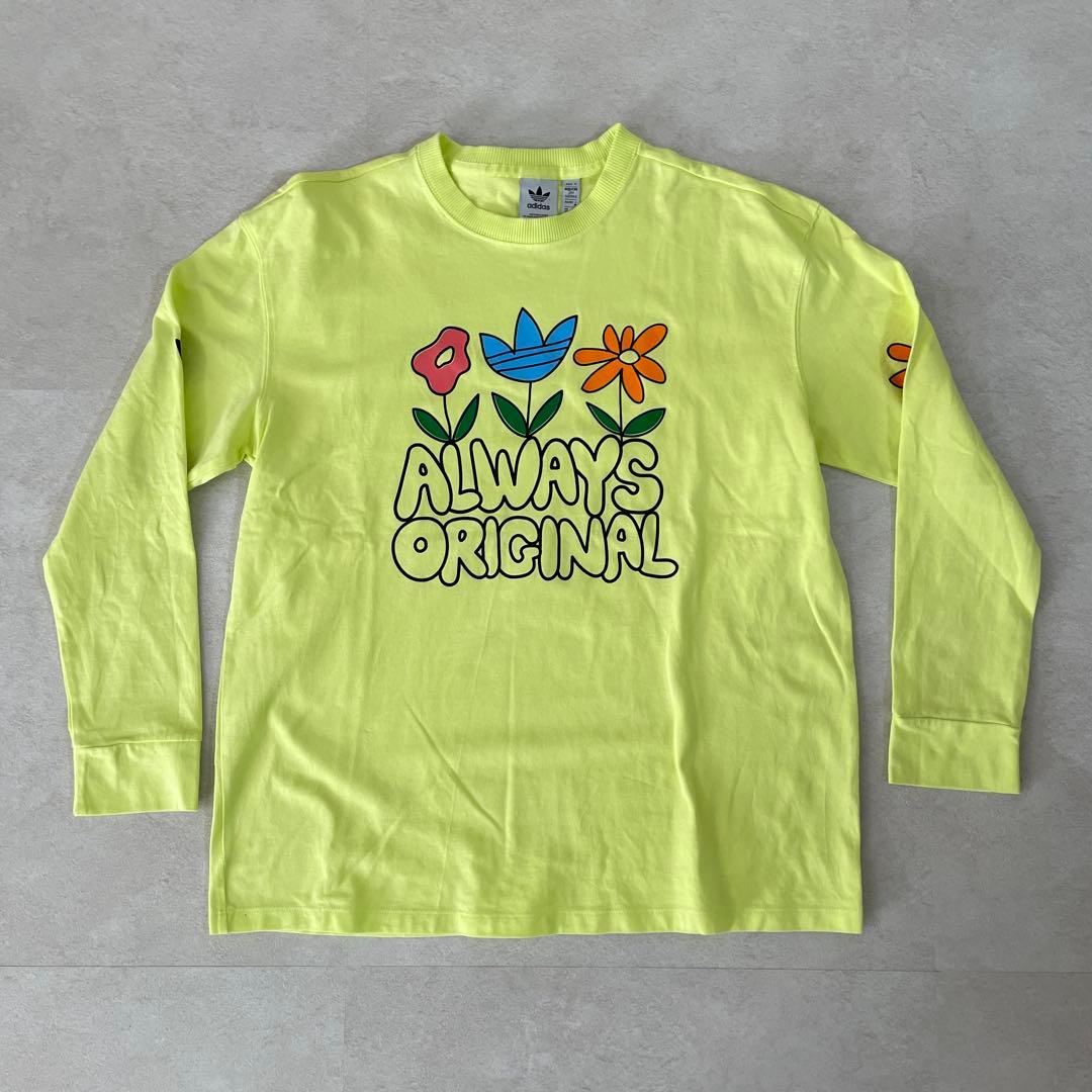古着 adidas Originals 長袖Tシャツ グラフィックプリント M