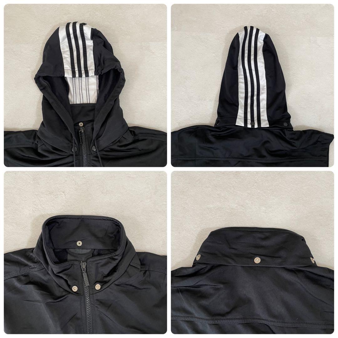 古着 adidas Originals ノースリーブベスト フード付 S 黒色