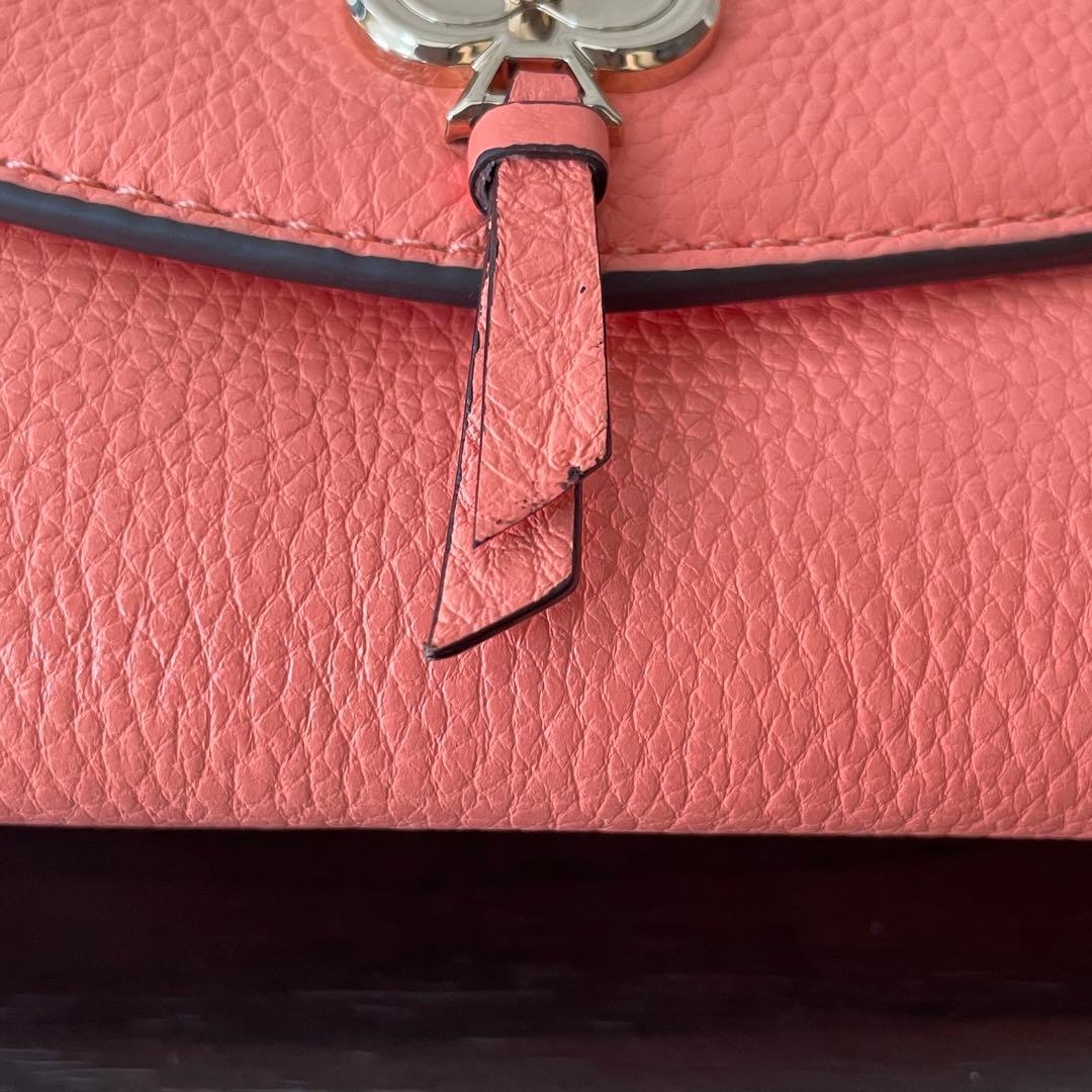 訳あり新品 kate spade 長財布 メロンボール オレンジ系