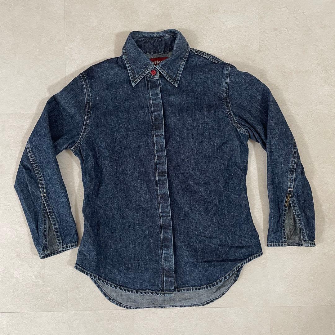 【美品】HYSTERIC GLAMOUR 長袖デニムシャツ サイズF ネイビー