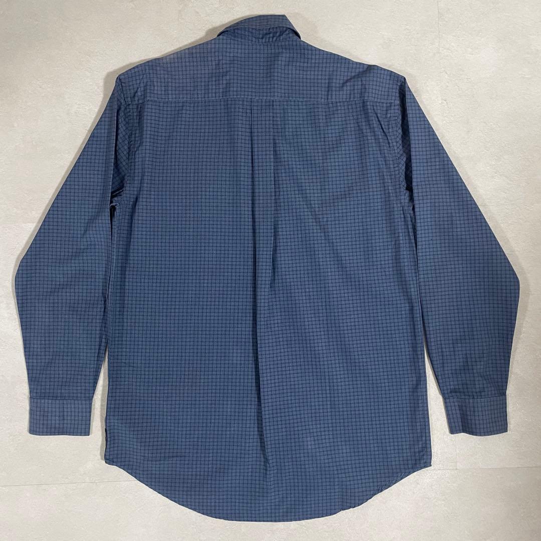 古着 ARMANI EXCHANGE 長袖シャツ M チェック柄 ブルー系