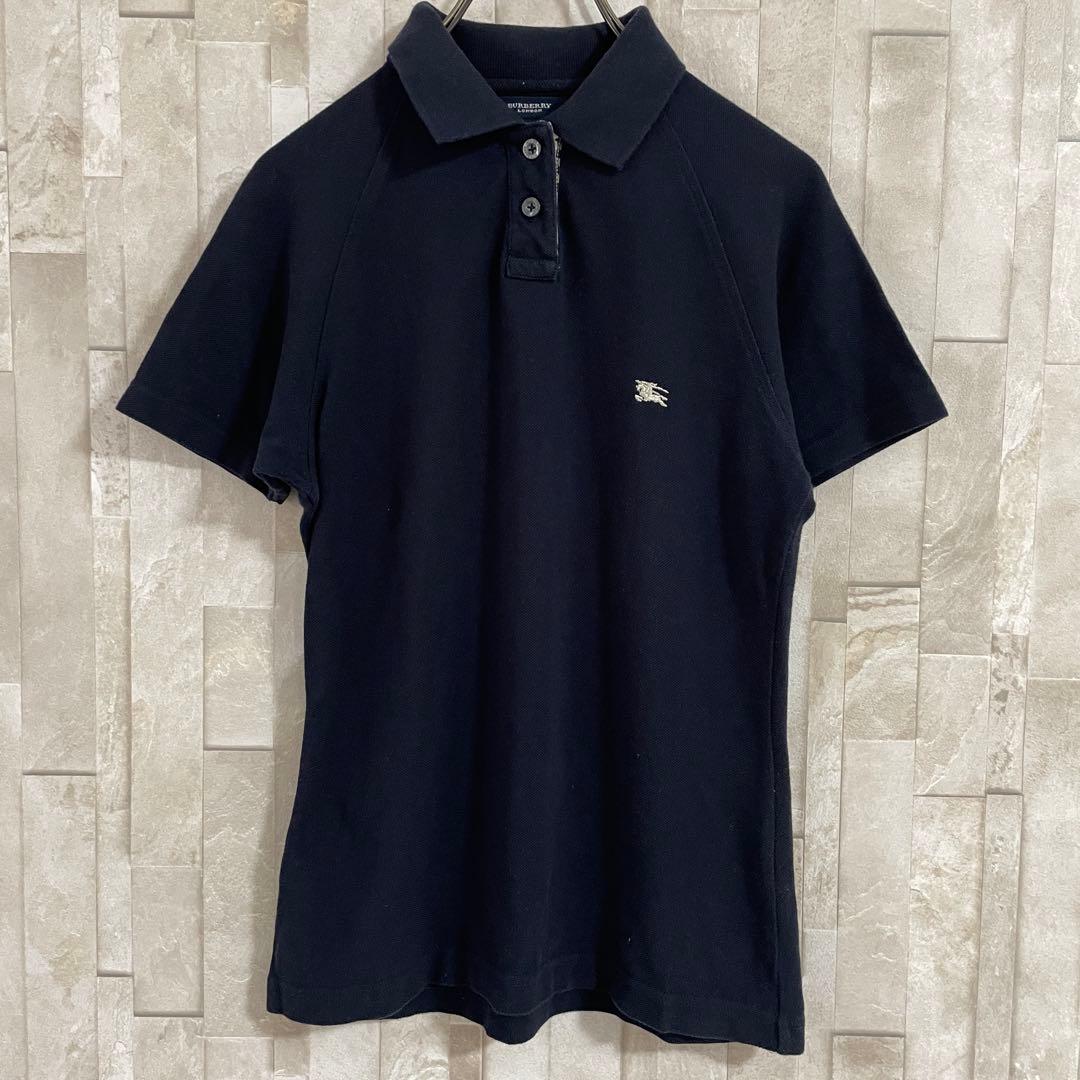 【美品】BURBERRY LONDON 半袖ポロシャツ バーバリーチェック 黒