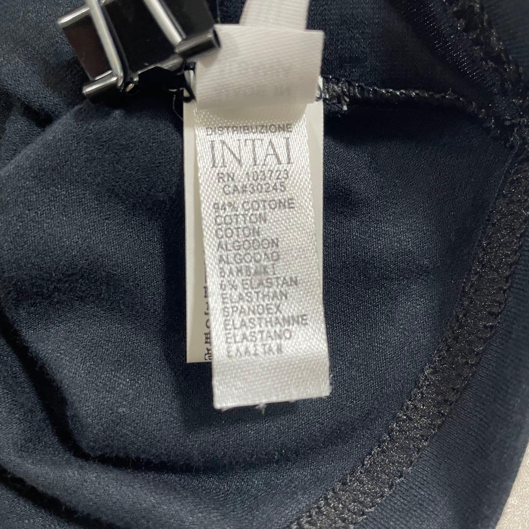 古着 EMPORIO ARMANI ブラック ロゴプリントTシャツ Lサイズ