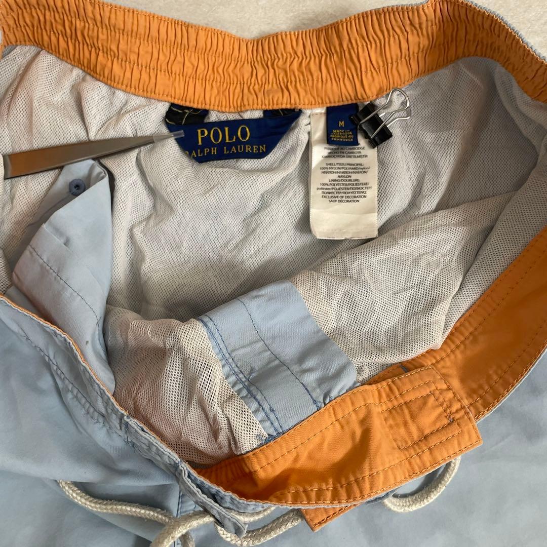 古着POLO RALPH LAUREN スイムショーツ M サイズ 水色