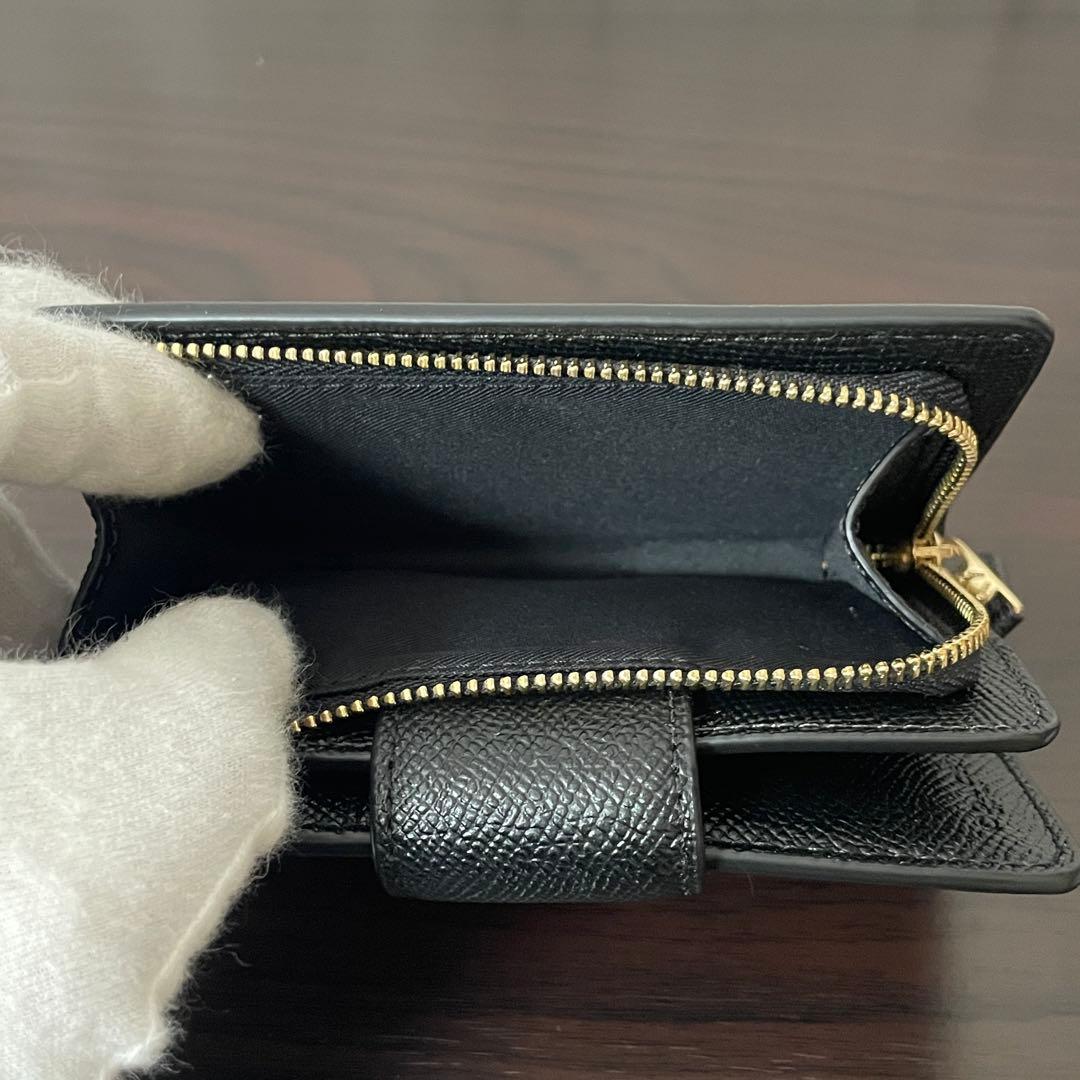 訳あり新品 COACH 二つ折り財布 ブラック