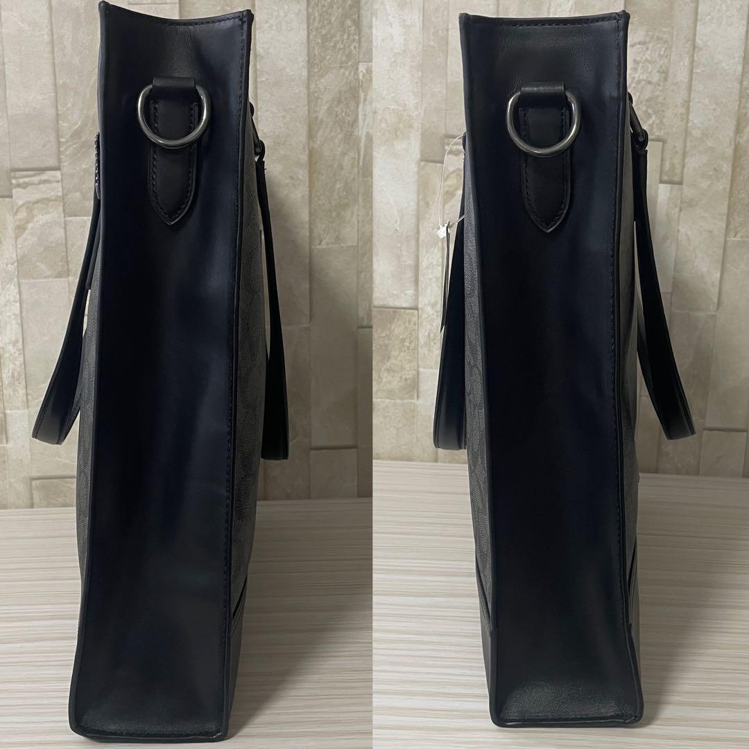 訳あり新品 COACH トートバッグ 2way シグネチャー 黒
