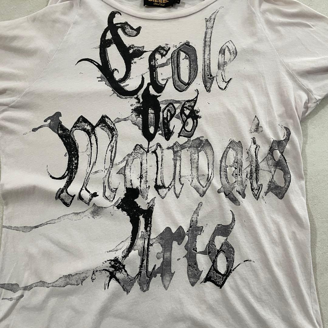 古着 DIESEL BLACK GOLD 7分袖Tシャツ S ライトピンク