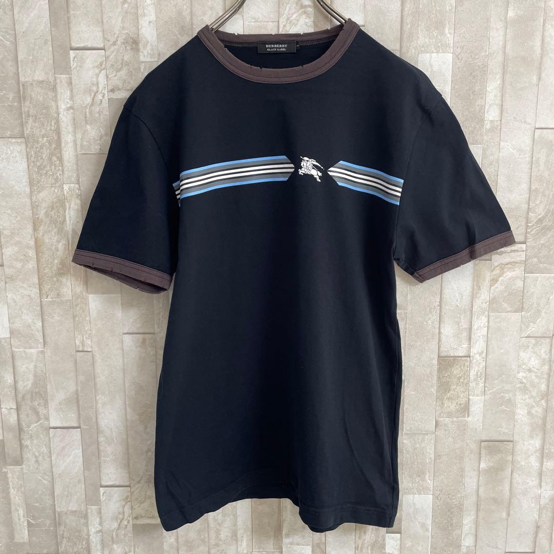 【美品】BURBERRY BLACK LABEL 半袖Tシャツ SIZE 2