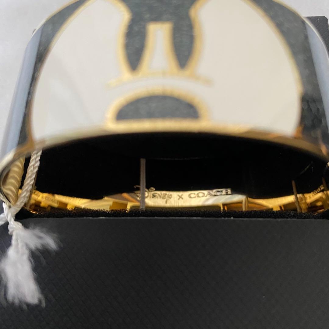 【希少限定コラボ】訳あり新品 COACH×DISNEY ワイド バングル 箱付
