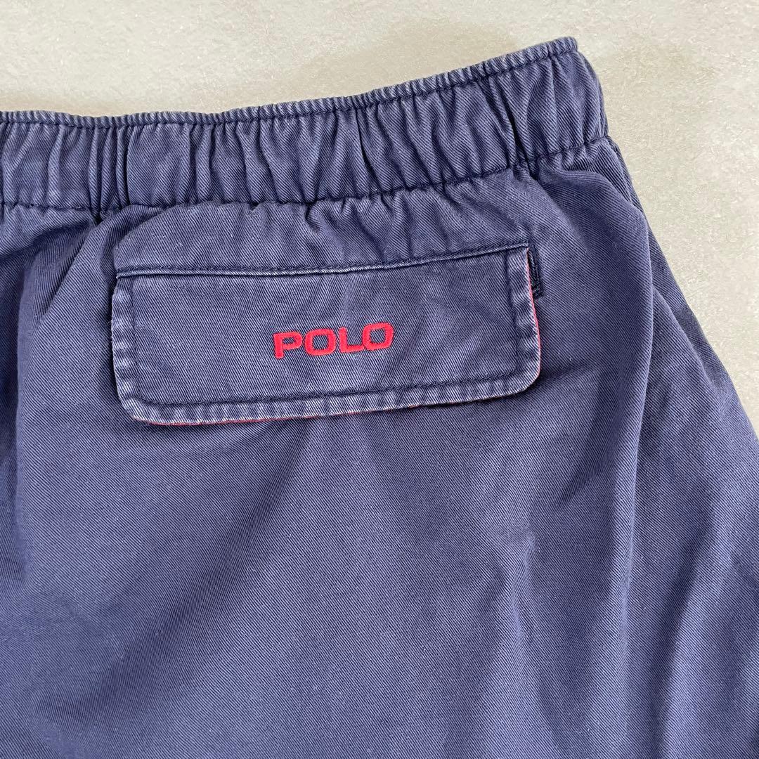 【美品】90s POLO RALPH LAUREN ハーフパンツ XL 紺色