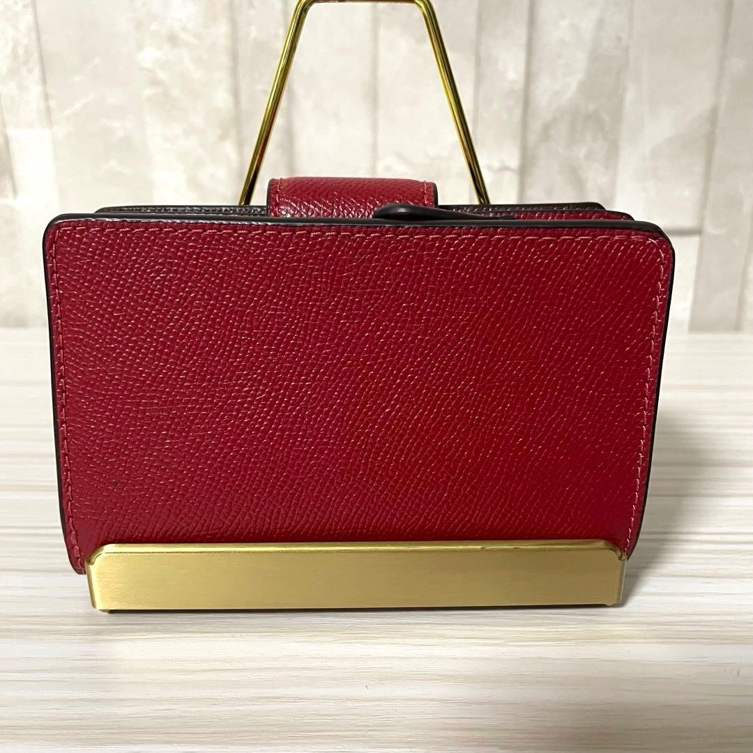 訳あり新品 COACH 二つ折り財布 レッド