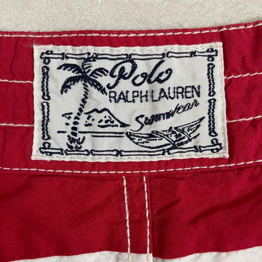 【美品】POLO RALPH LAUREN ハーフパンツ レッド系 チェック柄