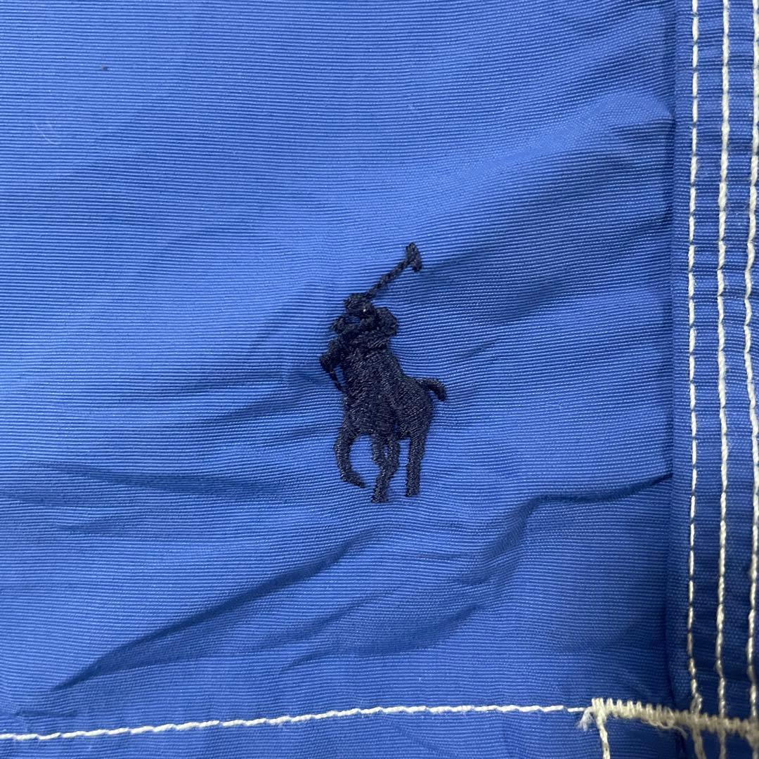 古着POLO RALPH LAUREN 青 スイムショーツ Lサイズ