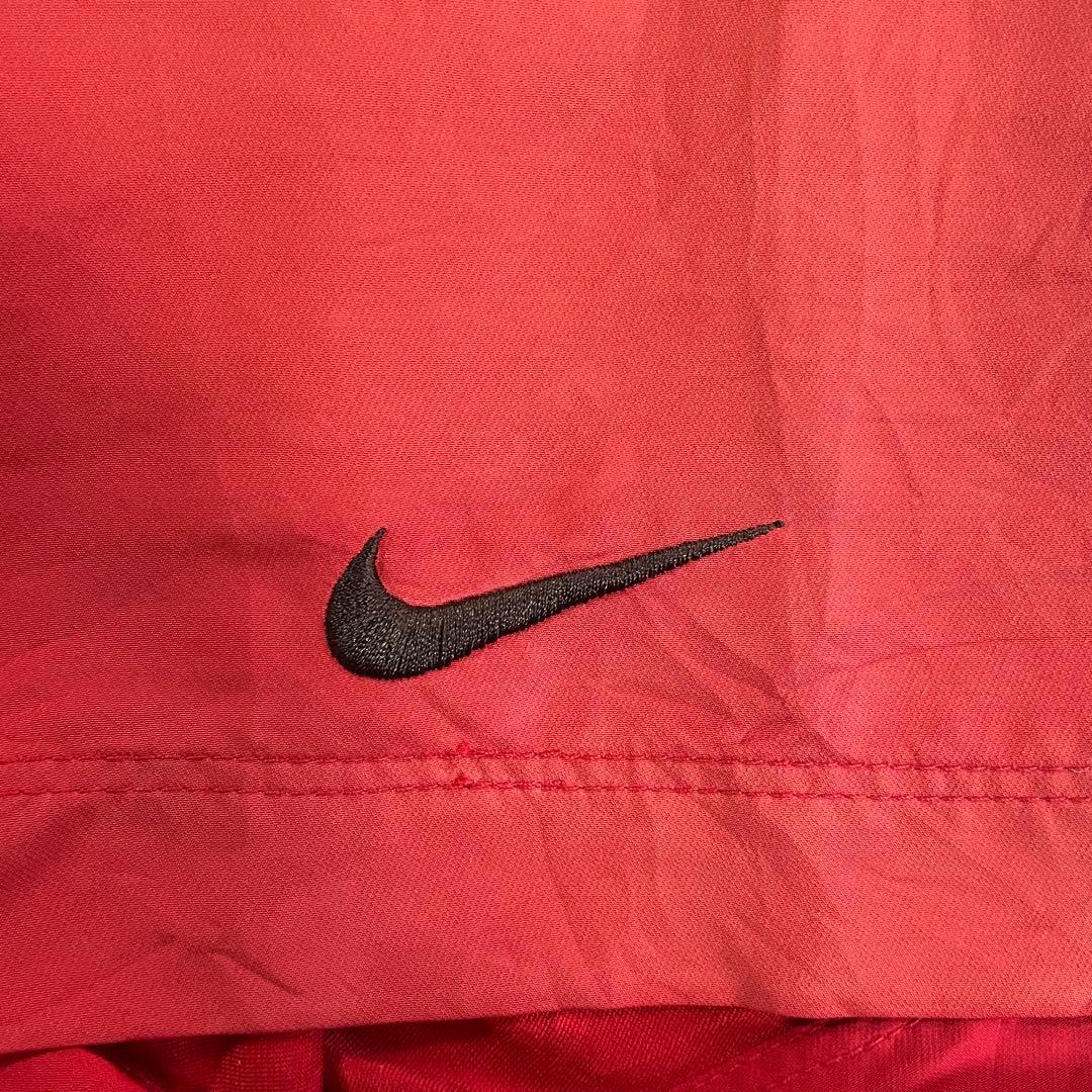 古着 NIKE NIKE GOLF 半袖ハーフジップゴルフウェア L レッド