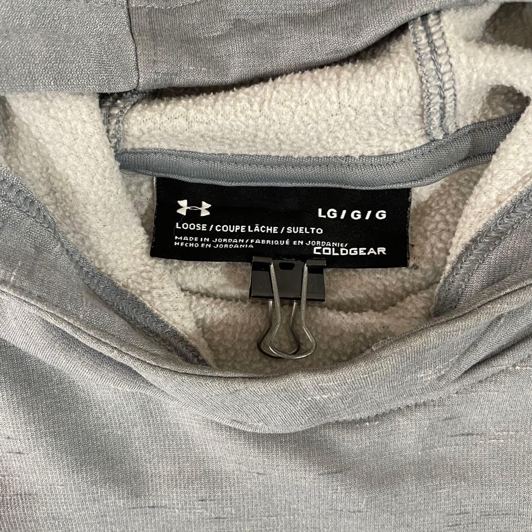 古着 UNDER ARMOUR GOLDGEAR プルオーバーフーディ グレー