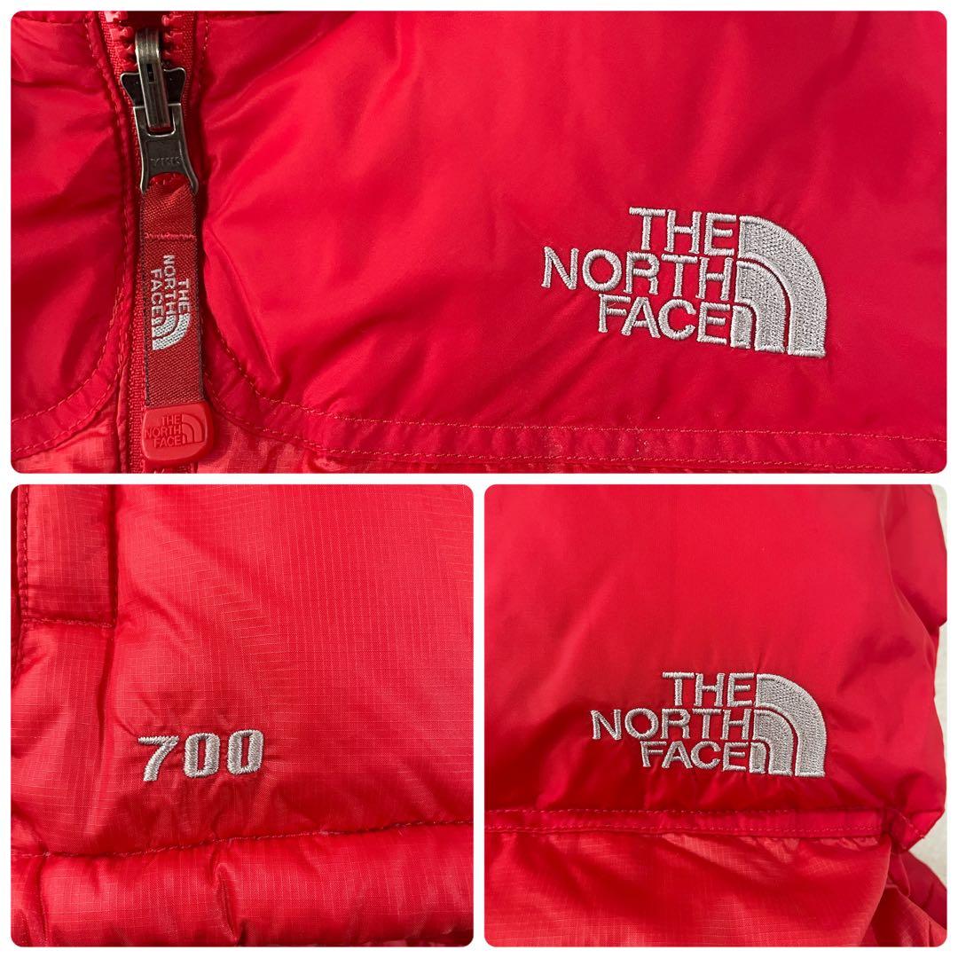 古着 THE NORTH FACE 700ヌプシ ダウンベスト85(M) 赤色