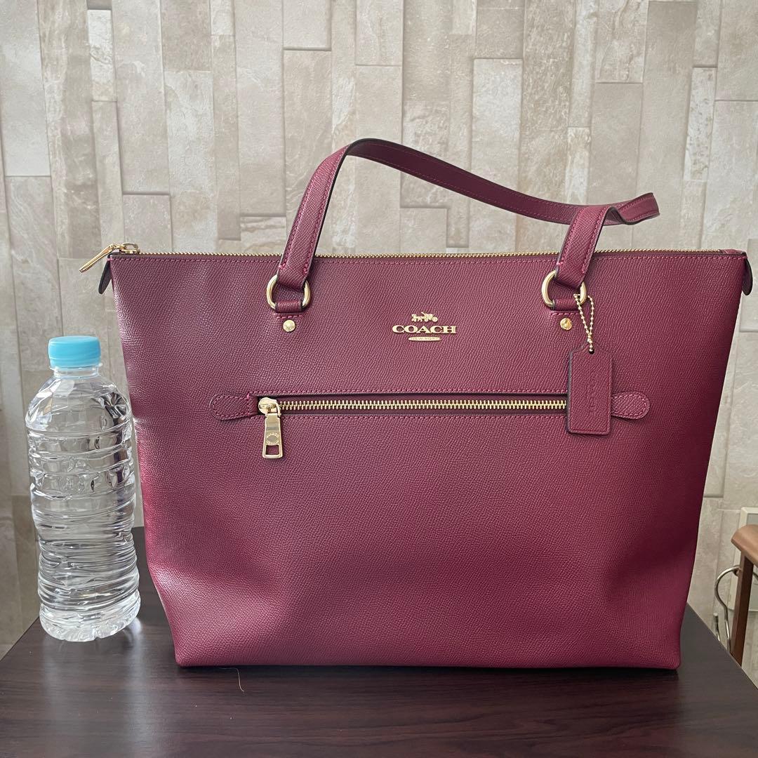 訳あり新品 COACH トートバッグ ブラックチェリー