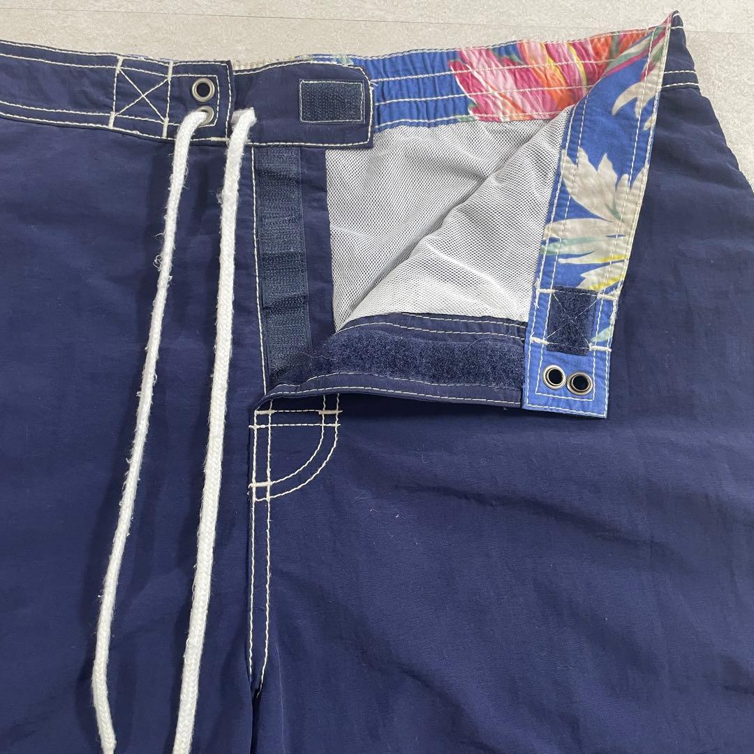 【希少】90s POLO RALPH LAUREN ネイビー スイムショーツ M