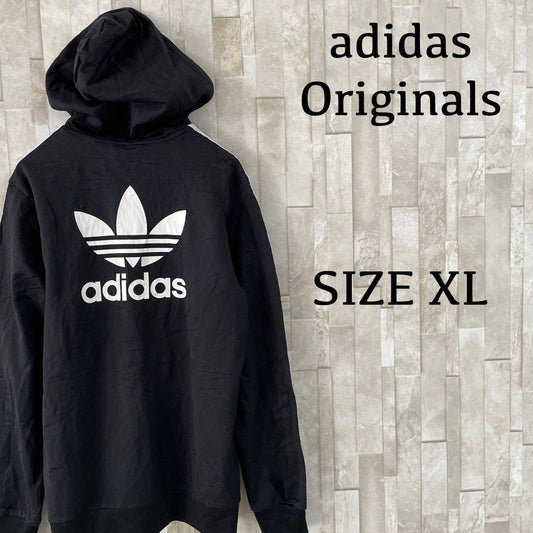 【美品】adidas Originals フーディージャージ トレフォイルロゴ