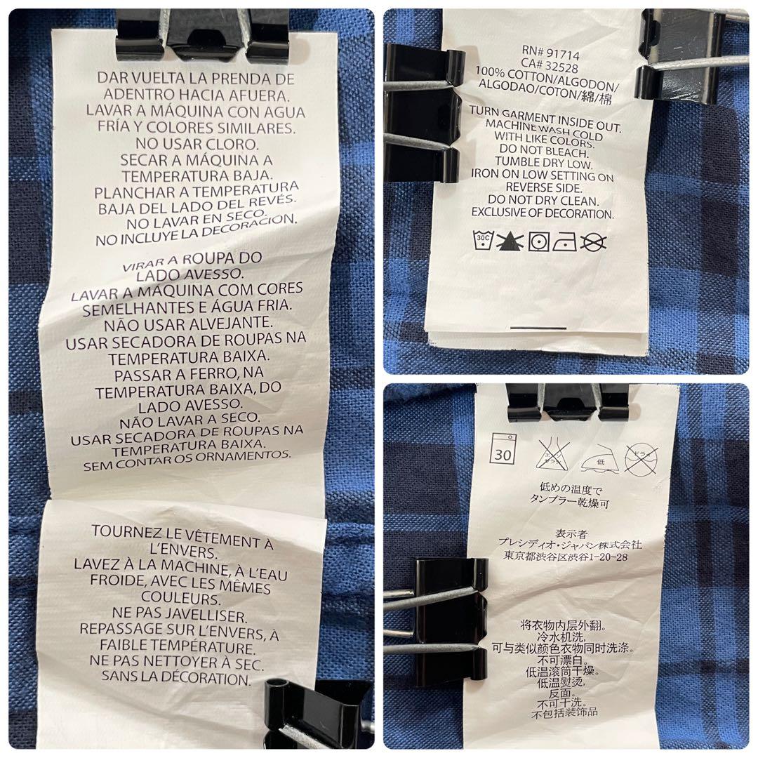 【美品】ARMANI EXCHANGE 長袖ネルシャツ チェック柄 Mサイズ