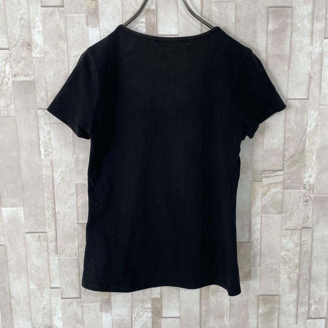【美品】TOMMY HILFIGER 半袖Tシャツ ロゴプリント 2 ブラック