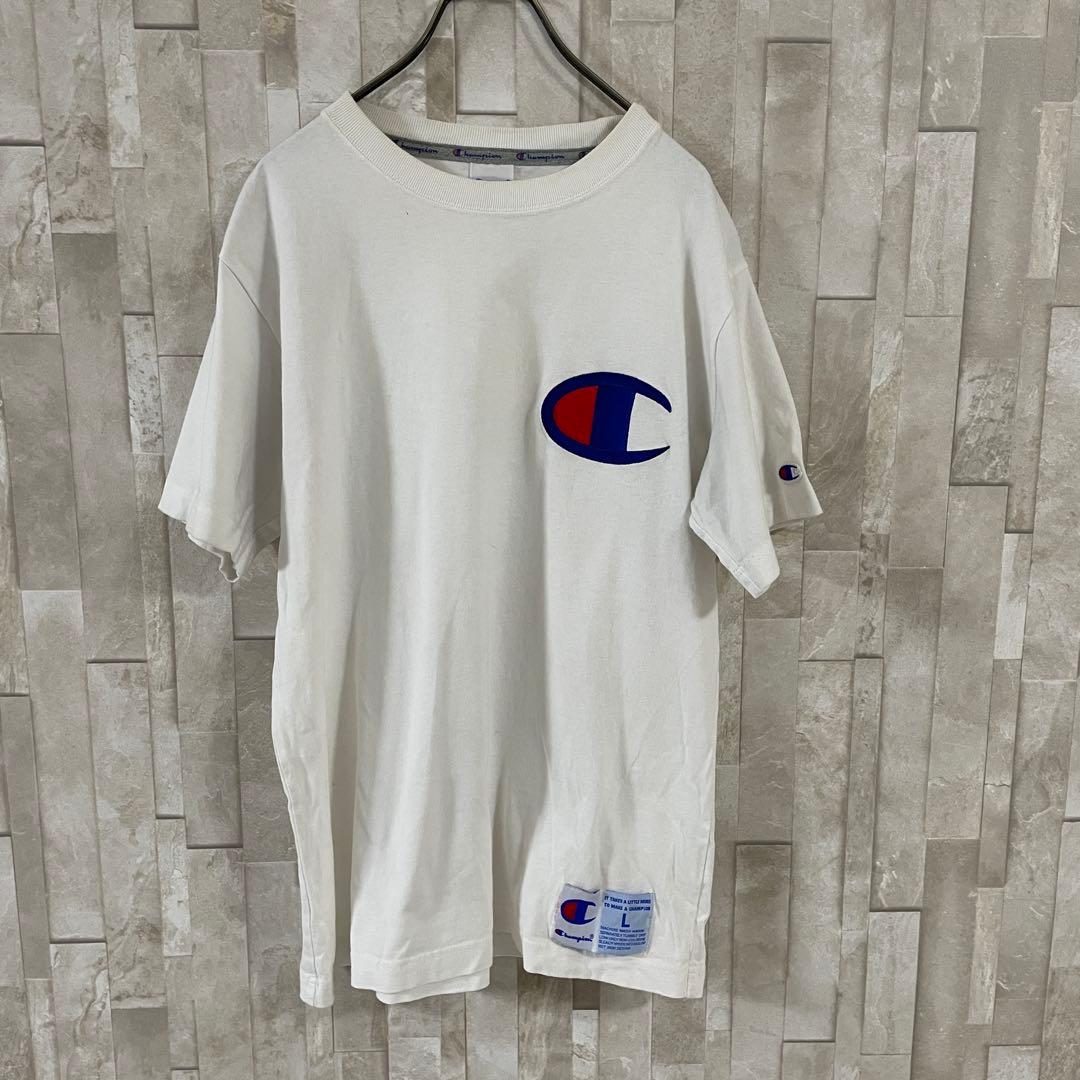古着 Champion 半袖Tシャツ サイズL ホワイト