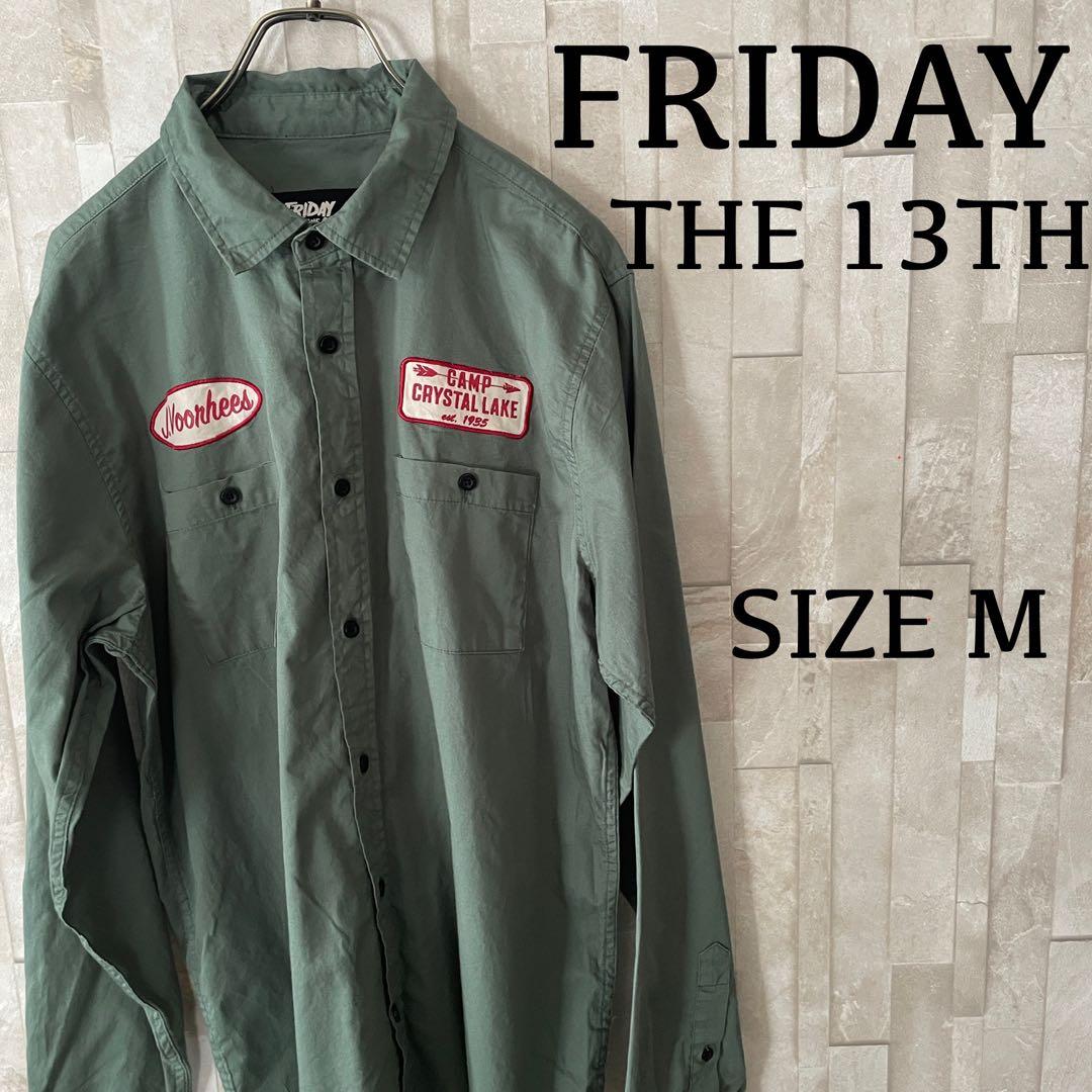 【美品】FRIDAY THE 13TH (13日の金曜日)長袖ワークシャツ M
