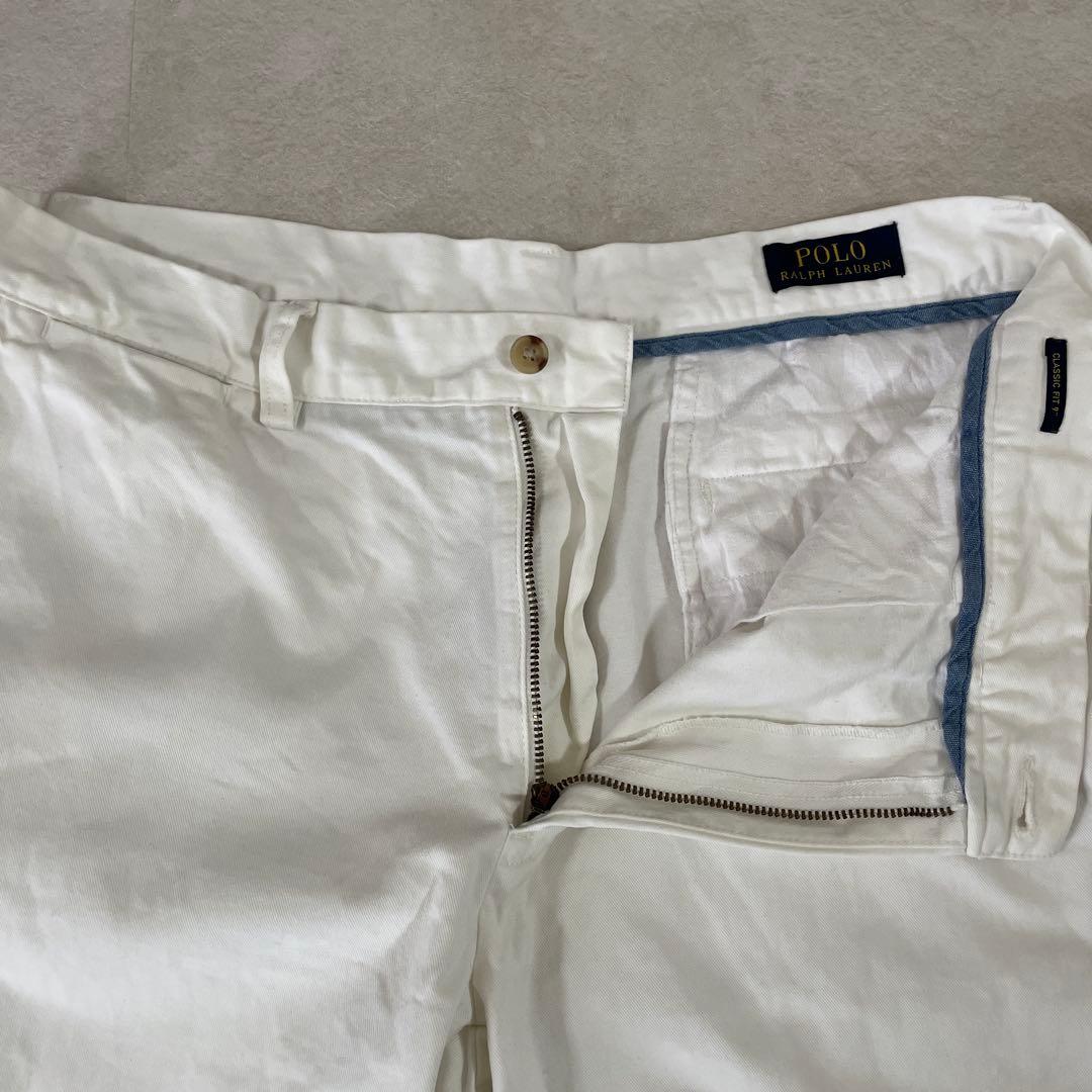 古着 POLO RALPH LAUREN ハーフパンツ サイズ33 ホワイト