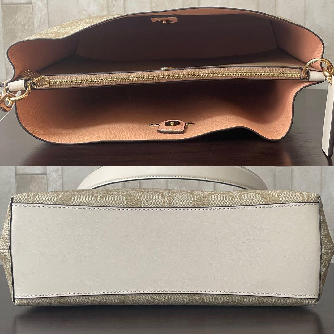 訳あり新品タグ付 COACH モリー バケットバッグ シグネチャー柄