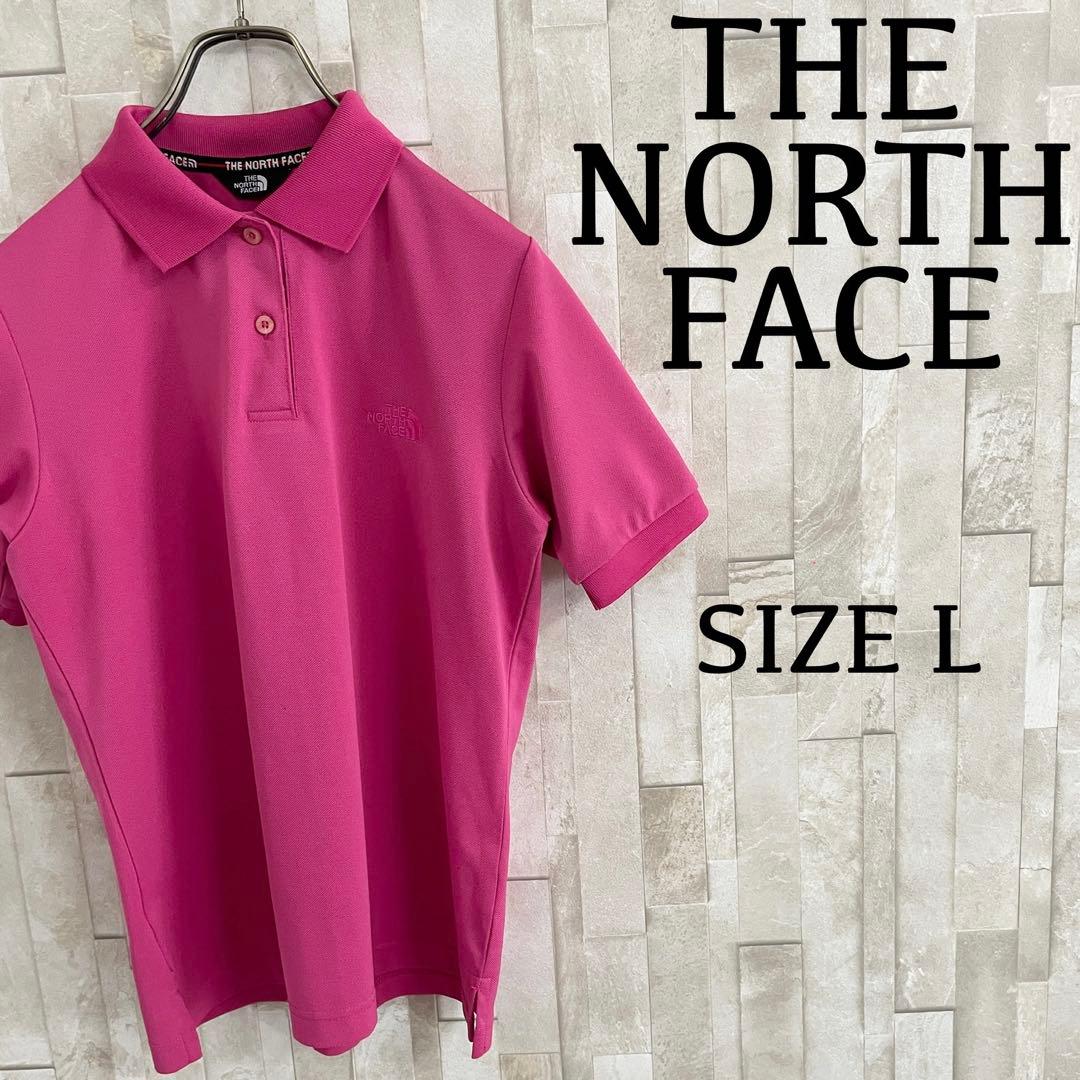古着 THE NORTH FACE COOLMAX ピンク 半袖ポロシャツ L