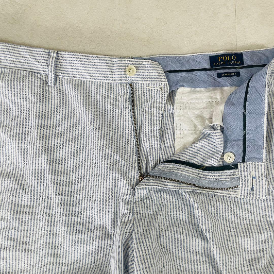 古着POLO RALPH LAUREN ハーフパンツ サイズ38 ストライプ柄