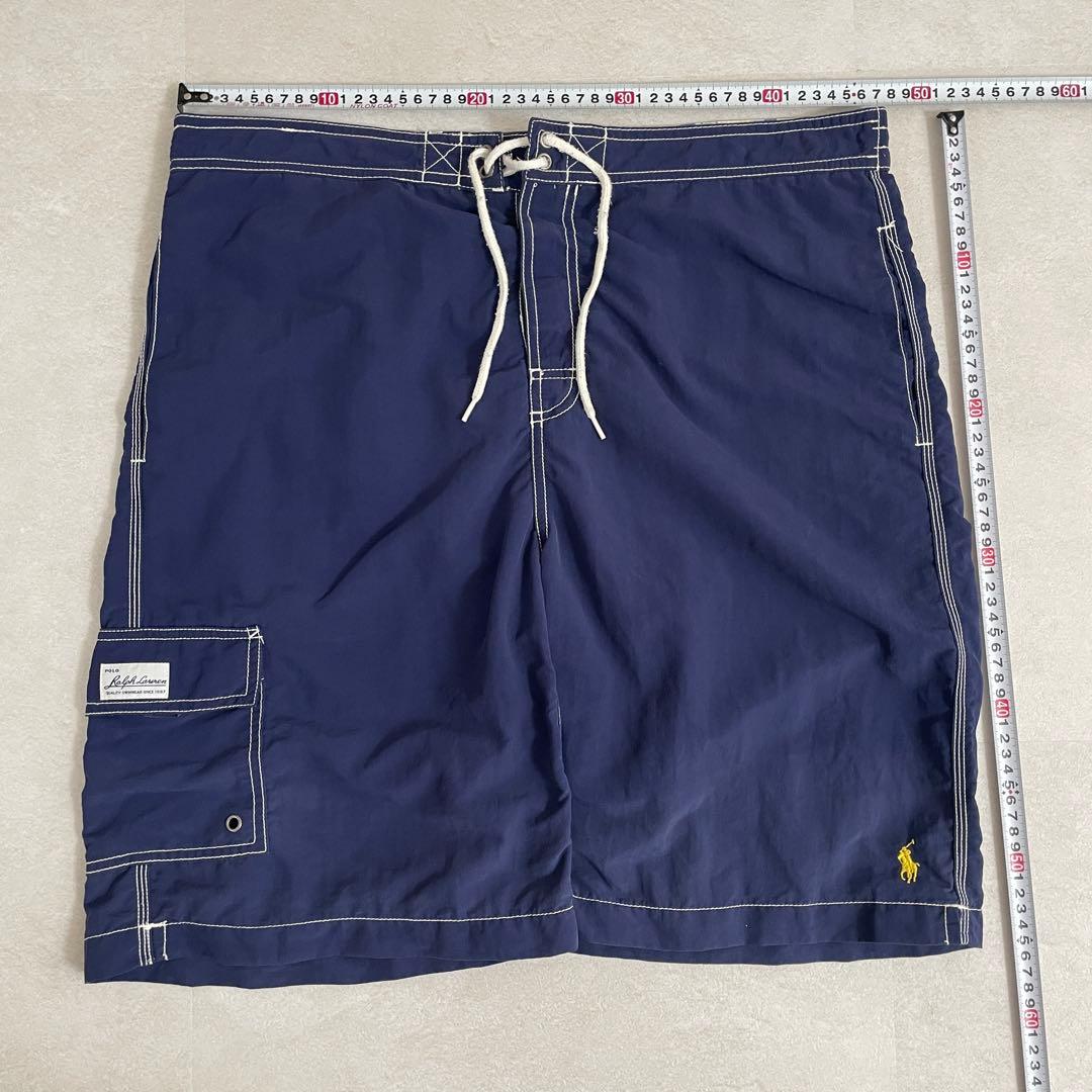 【希少】90s POLO RALPH LAUREN ネイビー スイムショーツ