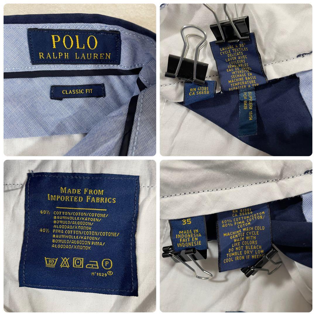 【美品】POLO RALPH LAUREN ハーフパンツ サイズ35 ネイビー