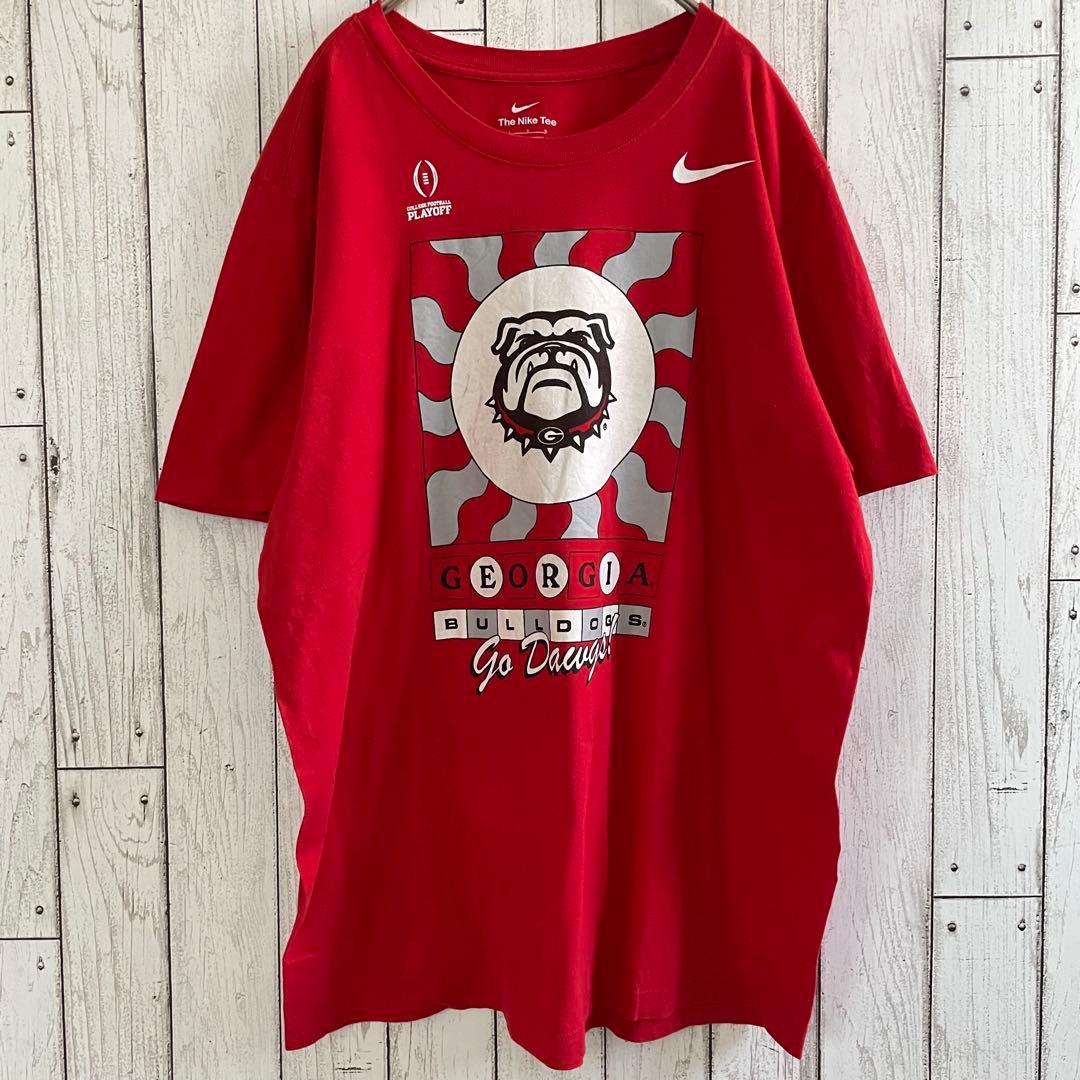 USA古着 NIKE カレッジTシャツ Lレッド The Nike Tee