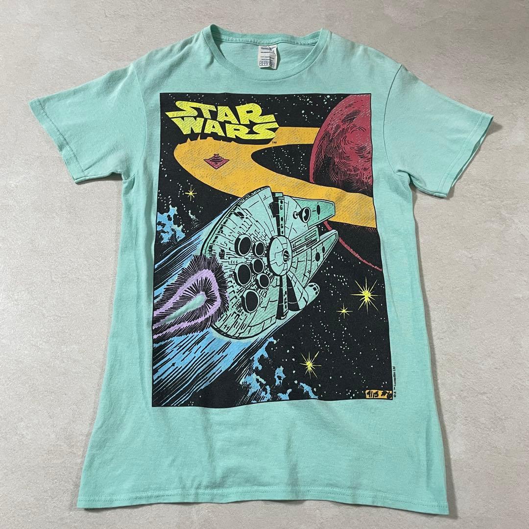 古着 STAR WARS プリントTシャツ Sサイズ ミントグリーン