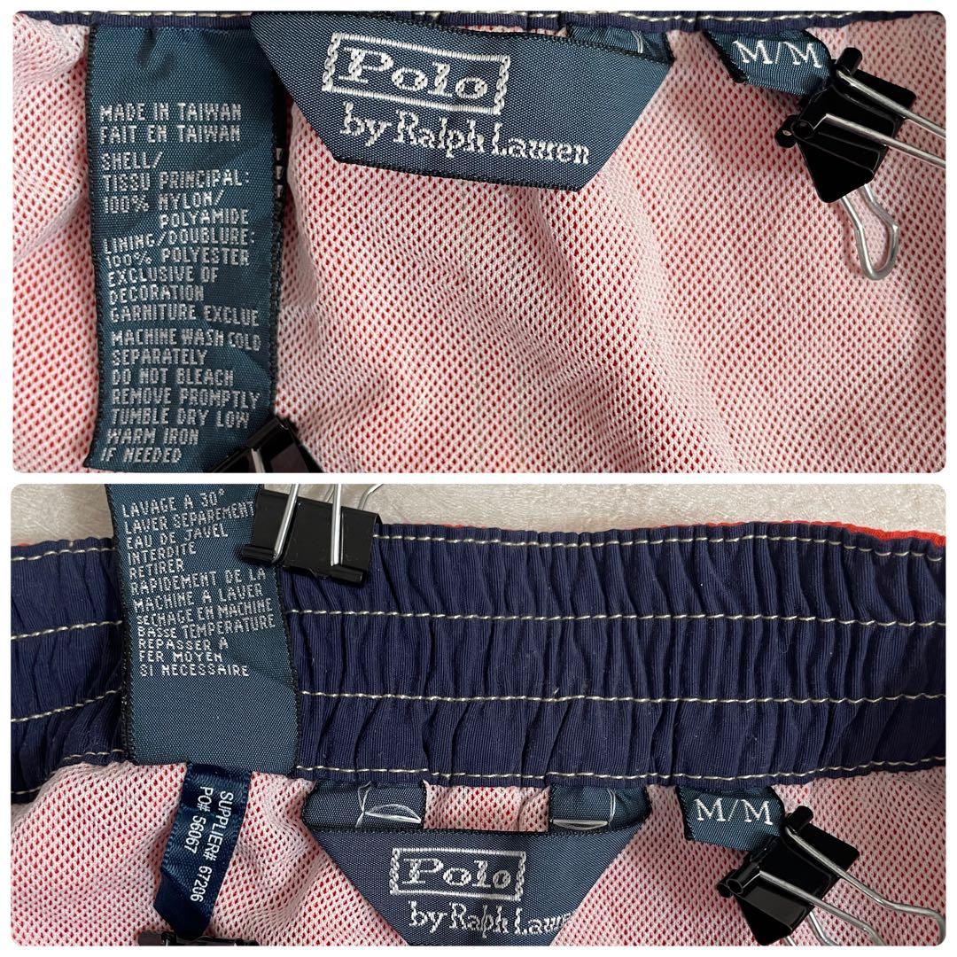 90s POLO RALPH LAUREN オレンジ スイムショーツ Mサイズ