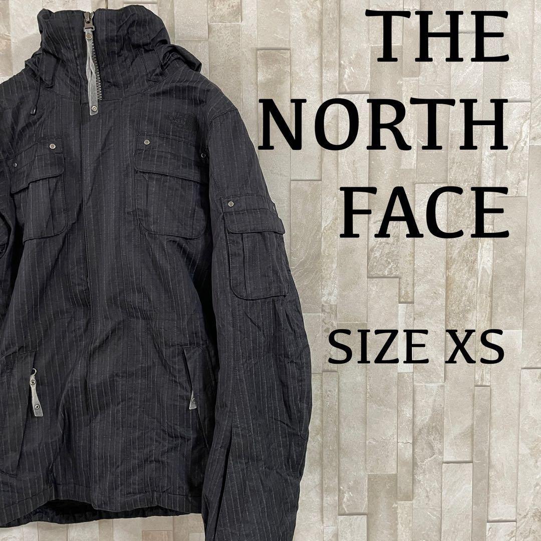 古着 THE NORTH FACE マウンテンパーカー ファー付 ストライプ