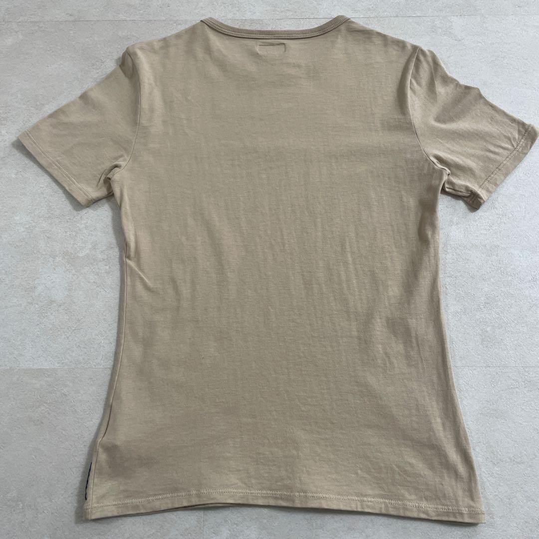 古着 ARMANI JEANS ベージュ 半袖Tシャツ Sサイズ