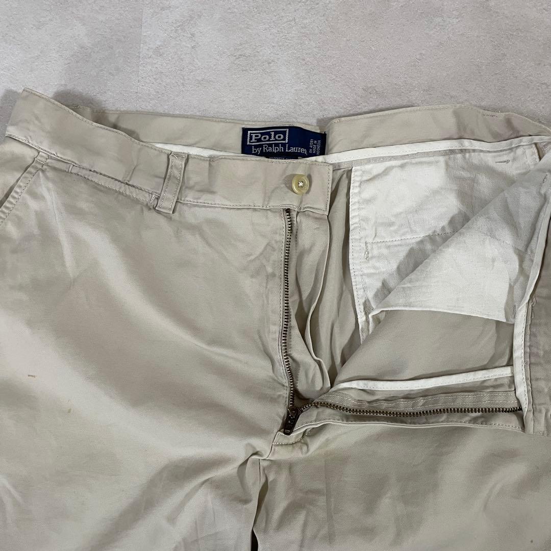 90s POLO RALPH LAUREN ハーフパンツ 32 アイボリー