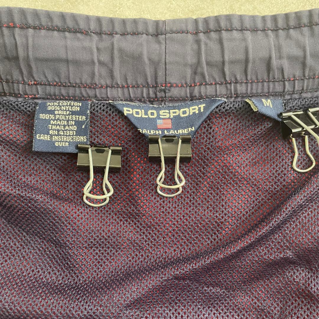 古着 RALPH LAUREN レッド スイムショーツ Mサイズ