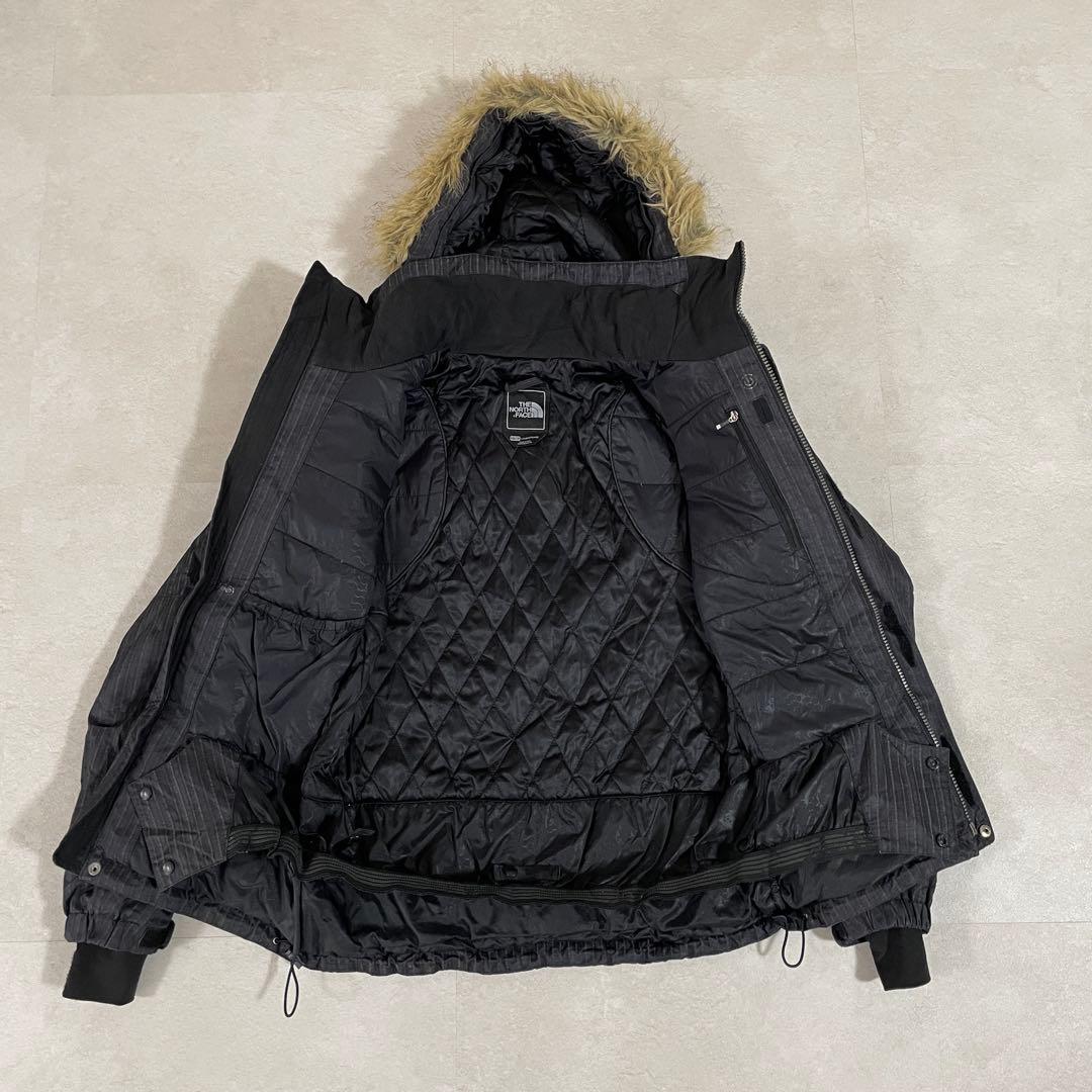 古着 THE NORTH FACE マウンテンパーカー ファー付 ストライプ